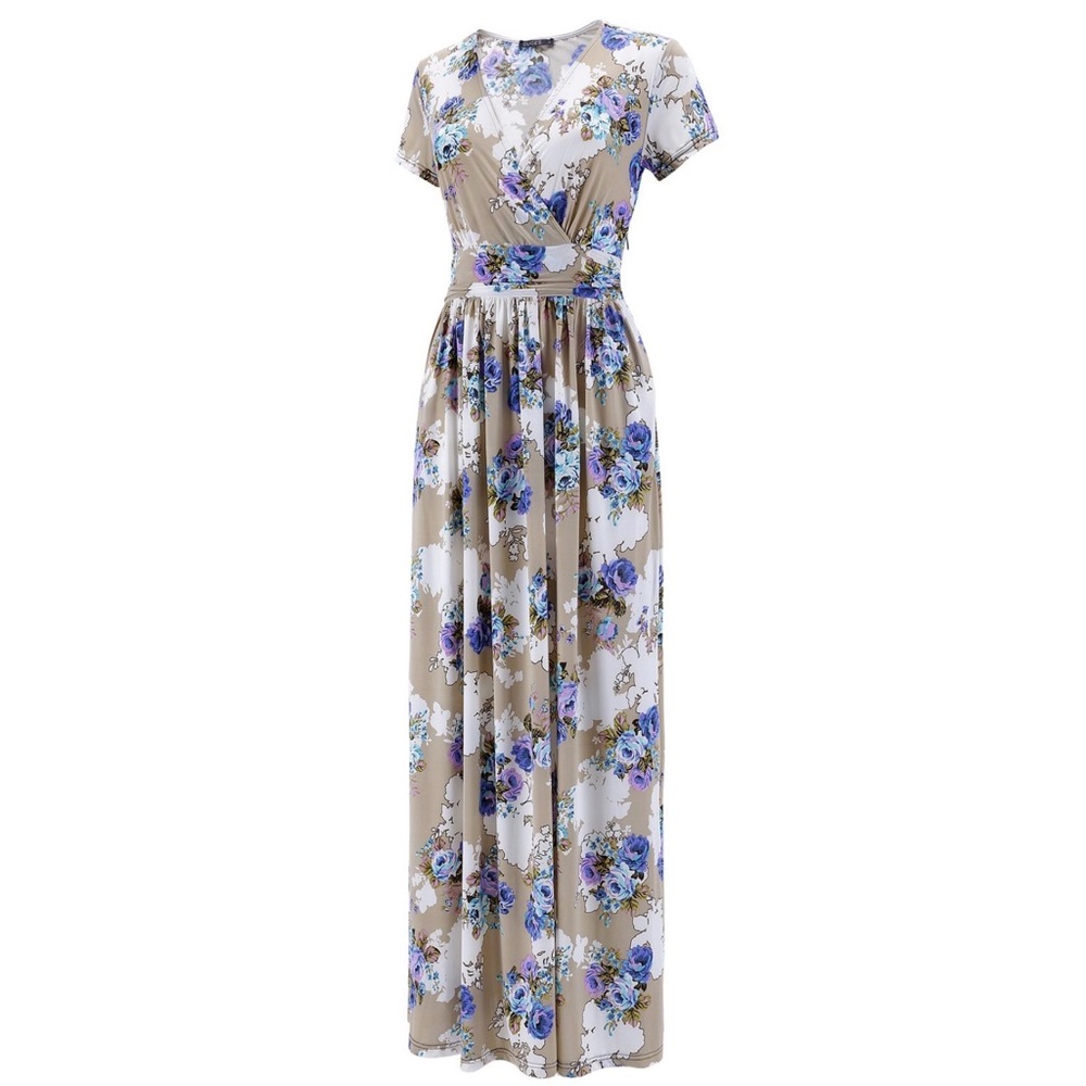 Ouges Dress V Neck Maxi Dress With Pockets medium